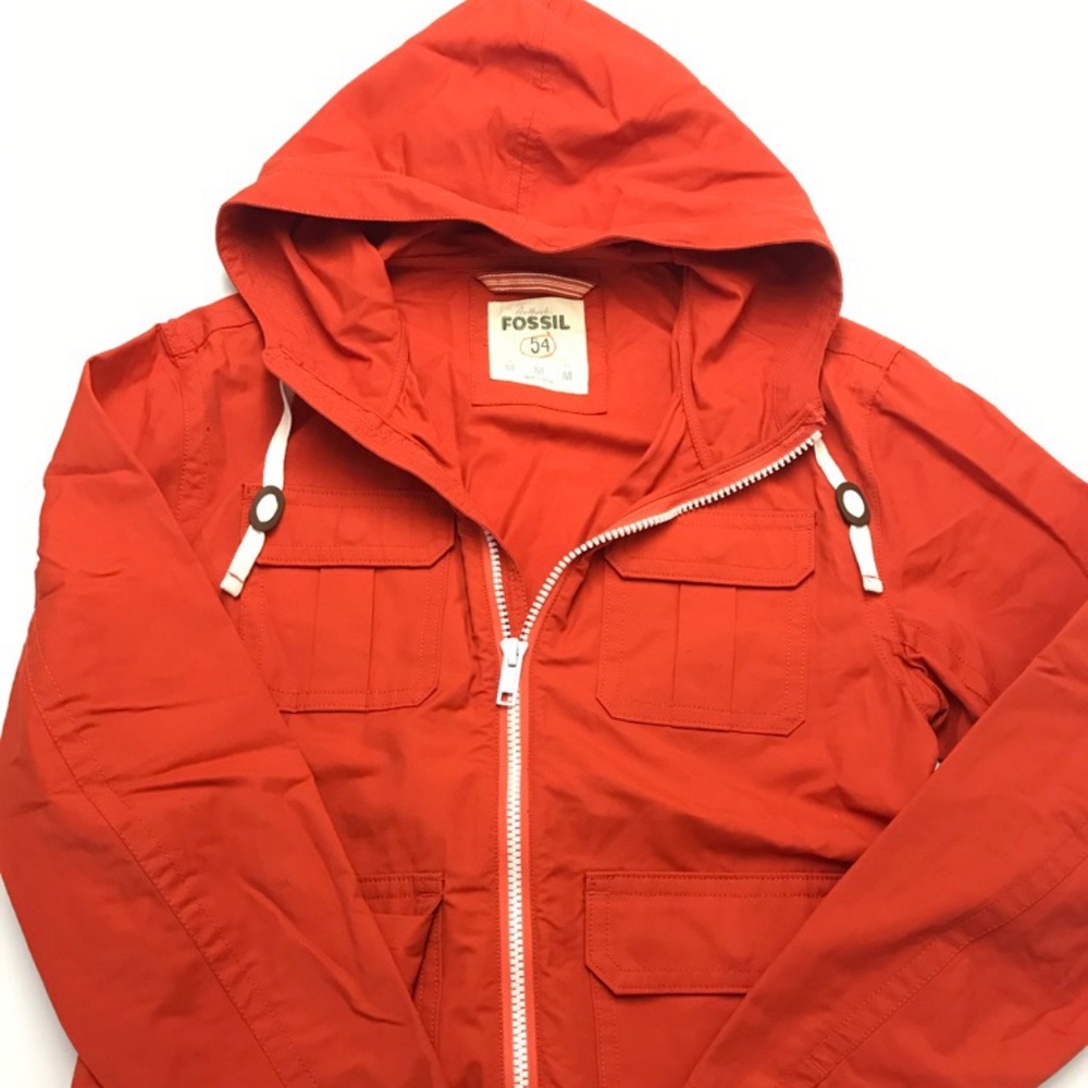Men's Fossil Orange Raincoat